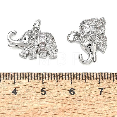 Brass Micro Pave Black Cubic Zirconia Pendants CU-CBAB0CF-18P-1