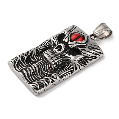 Halloween Theme 304 Stainless Steel Resin Pendants STAS-U021-06AS-1