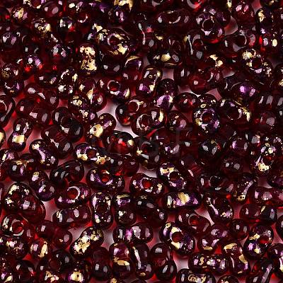 Picasso Spray Painted Glass Seed Beads SEED-T006-04-28-1