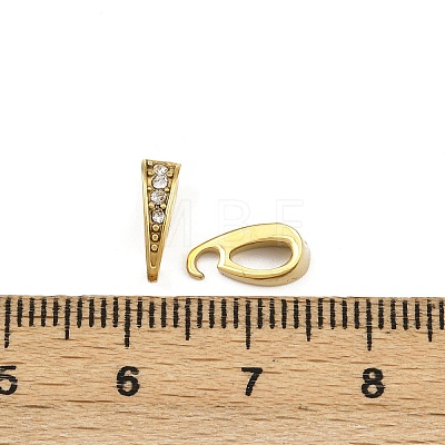 304 Stainless Steel Rhinestone Pendant Bails STAS-P415-31G-1