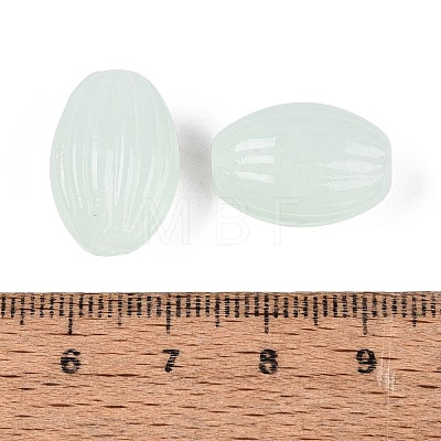 Handmade Ribbed Lampwork Beads LAMP-N042-01C-1