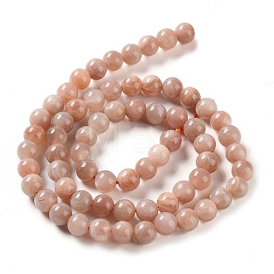 Natural Multi-Moonstone Round Beads Strands X-G-O030-6mm-10B-1