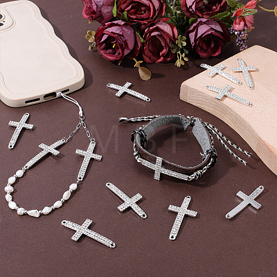 12Pcs Religion Alloy Crystal Rhinestone Connector Charms FIND-PH0038-15S-1