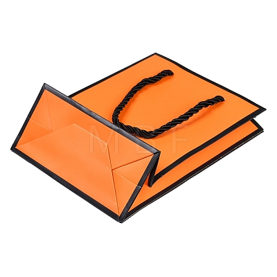 Rectangle Paper Bags with Twisted Rope Handles CARB-L011-01D-02-1