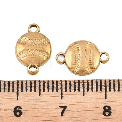 304 Stainless Steel Sports Ball Links Connector Charms STAS-Z203-10G-02-1