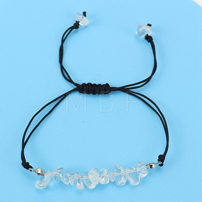 Natural Quartz Crystal Braided Bead Bracelets PW-WG14195-06-1