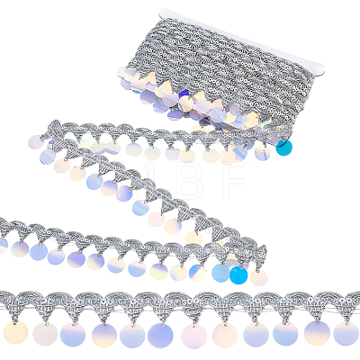 Plastic & Silver Wire Wavy Ribbon OCOR-WH0105-186-1