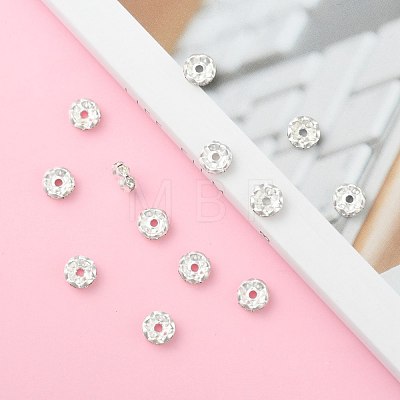 Iron Rhinestone Spacer Beads X-RB-A008-8MM-S-1