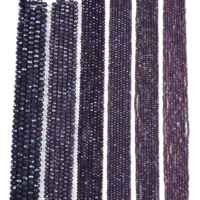 Electroplate Opaque Solid Color Glass Beads Strands EGLA-A044-P6mm-L11-1