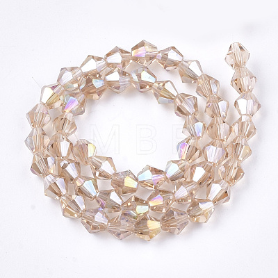 Electroplate Glass Beads Strands EGLA-Q118-6mm-B10-1