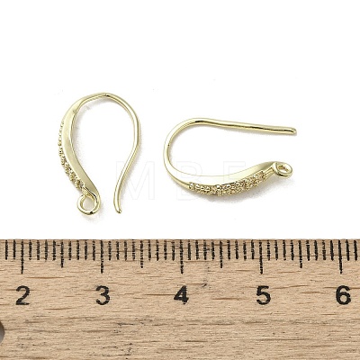 Brass Micro Pave Cubic Zirconia Earring Hooks KK-C048-14D-G-1