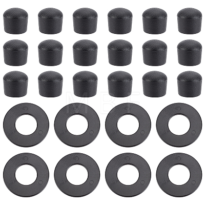 20Pcs Flat Round ABS Plastic Washers FIND-CA00004-79-1