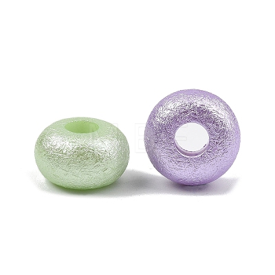 Textured Opaque ABS Imitation Pearl Beads MACR-K361-16-1