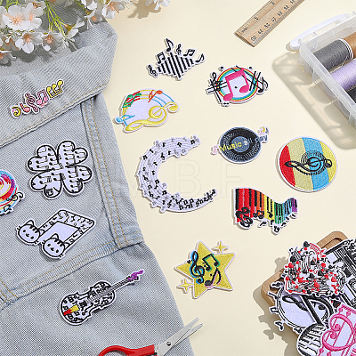 20Pcs Polyester Embroidery Sew on Ornament Accessories PATC-WH0008-256-1