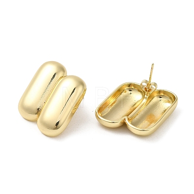 Rack Plating Brass Stud Earrings EJEW-Q786-03G-1