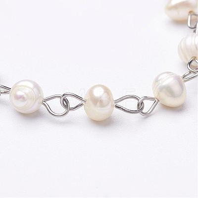 Pearl Handmade Beaded Chains AJEW-JB00253-1