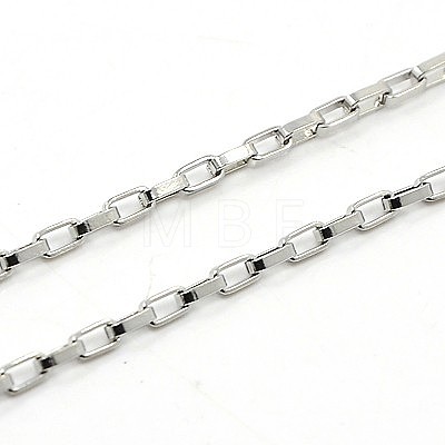 Box Chain Necklace for Men NJEW-F027-17-2mm-1