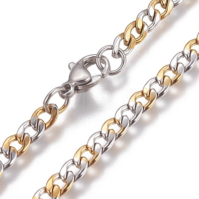 304 Stainless Steel Curb Chain Bracelets BJEW-I274-01G-1