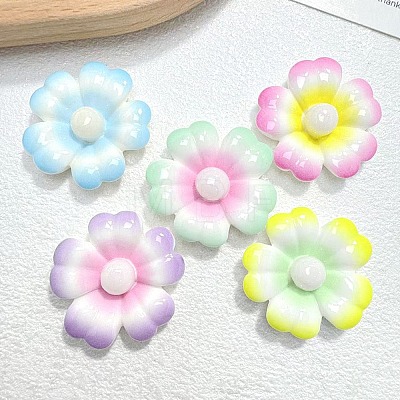Opaque Resin Cabochons RESI-K030-06-1
