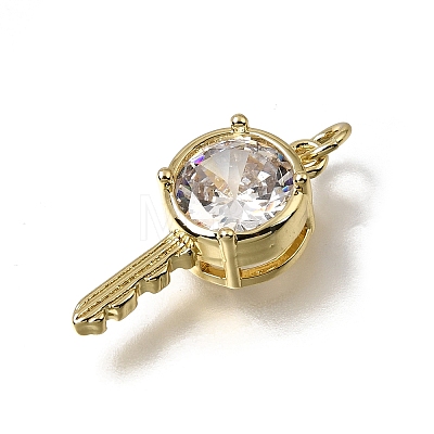 Brass Glass Pendants KK-C262-50G-1