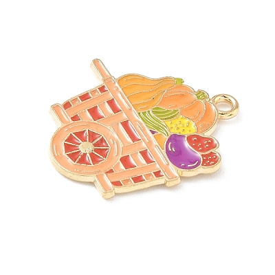 Thanksgiving Day Alloy Enamel Pendants ENAM-I076-01G-11-1