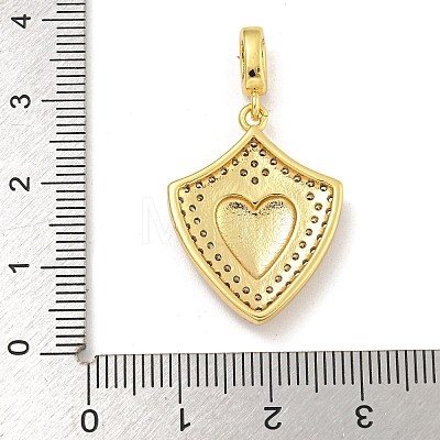 Rack Plating Brass Micro Pave Cubic Zirconia Pendants KK-I718-10G-04-1