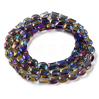 Electroplate Glass Beads Strands EGLA-Q128-06A-FR08-1
