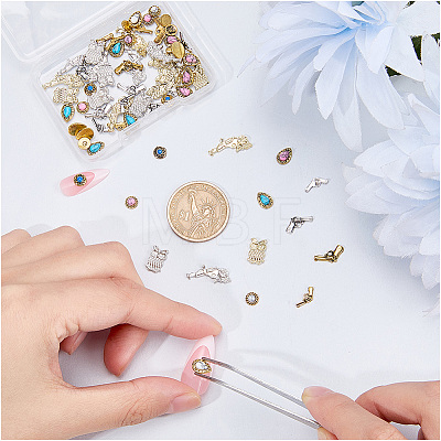 Western Theme Alloy Cabochons MRMJ-SP0001-38A-1