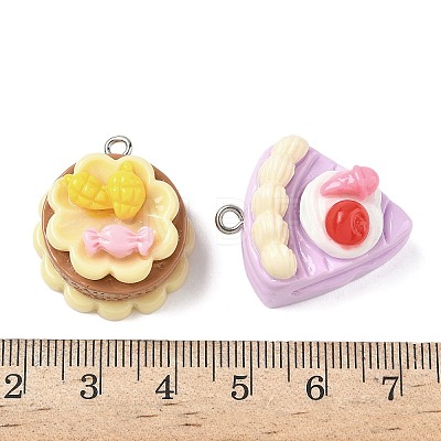Opaque Resin Dessert Craft Pendant RESI-D014-02P-1