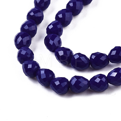 Opaque Solid Color Glass Beads Strands GLAA-N045-002-A01-1