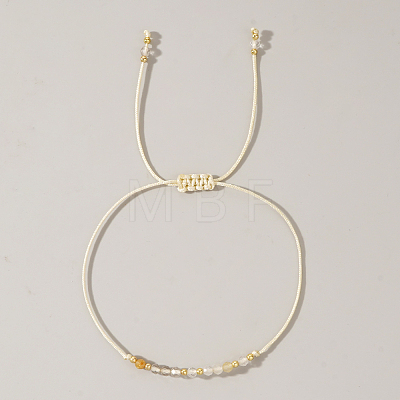 Natural Birthstone Braided Bead Bracelets for Women VA8051-11-1