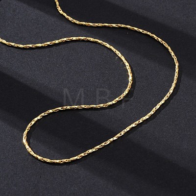 Brass Twisted Cardano Chains  Necklaces for Women NJEW-D302-60G-1