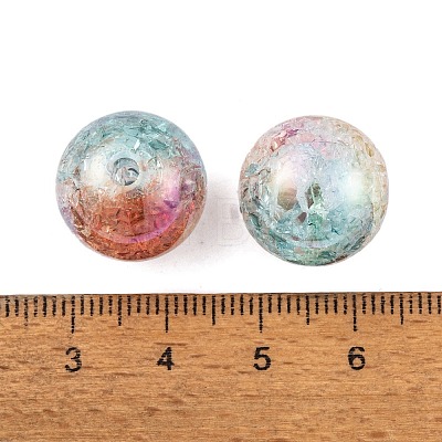 UV Plating Rainbow Iridescent Two Tone Acrylic Beads PACR-C009-04G-1