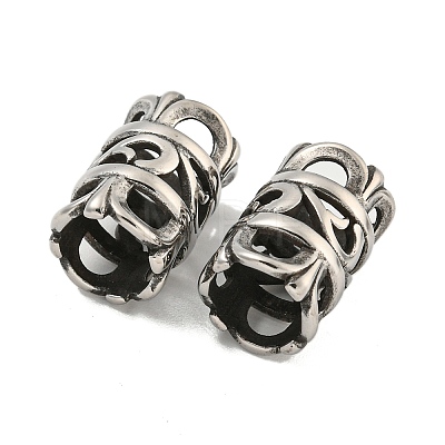 316 Surgical Stainless Steel European Beads STAS-Q326-03AS-02-1