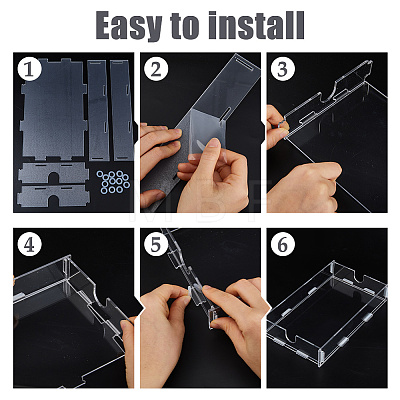 2 Bags Rectangle Acrylic Napkin Storage Box AJEW-DC0004-18-1