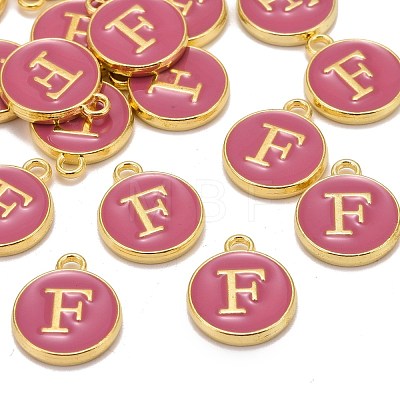 Golden Plated Alloy Enamel Charms X-ENAM-S118-08F-1
