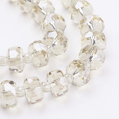 Electroplate Glass Beads Strands EGLA-E051-PL8mm-B08-1