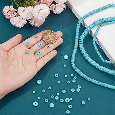 HOBBIESAY 3 Strands 3 Styles Synthetic Turquoise Dyed Beads Strands G-HY0001-49-1