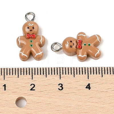 Christmas Theme Opaque Resin Pendants RESI-S08-02R-1