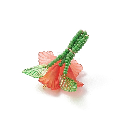 Glass Seed Beaded Pendants PALLOY-MZ01155-03-1