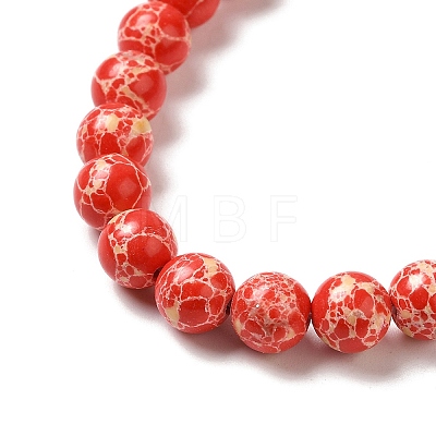 Synthetic Imperial Jasper Dyed Beads Strands G-P507-01A-08-1