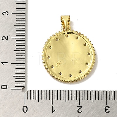 Brass Enamel Micro Pave Cubic Zirconia Pendants KK-Z042-24G-02-1