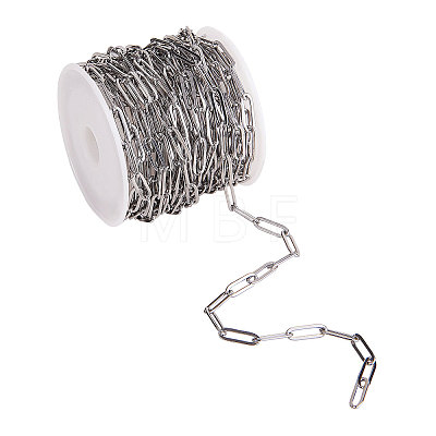 304 Stainless Steel Paperclip Chains CHS-CJ0001-02P-1