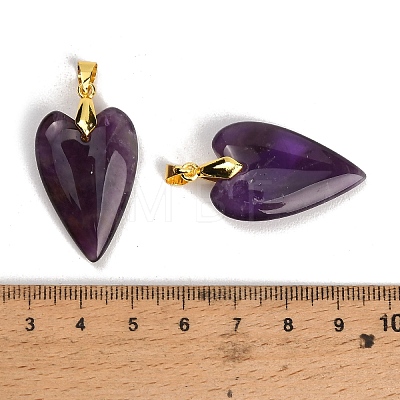 Natural Amethyst Pendants G-E570-01G-05-1