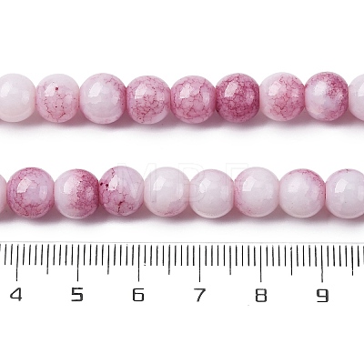 Ombre Effect Dyed Glass Beads Strands GLAA-T031-01O-11-1