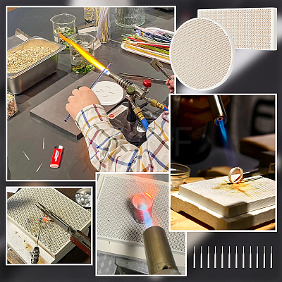 Quartz Honeycomb Ceramic Soldering Boards AJEW-OC0005-53A-1