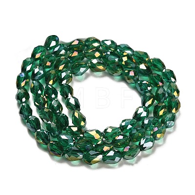 Electroplate Glass Beads Strands X-EGLA-D015-15x10mm-26-1