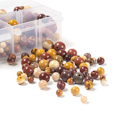 340Pcs 4 Sizes Natural Mookaite Beads G-LS0001-34-1