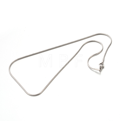 1.5mm 316 Surgical Stainless Steel Snake Chain Necklaces STAS-D064-1