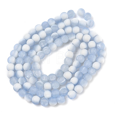 Frosted Crackle Glass Beads X1-GLAA-U001-6mm-M14-1